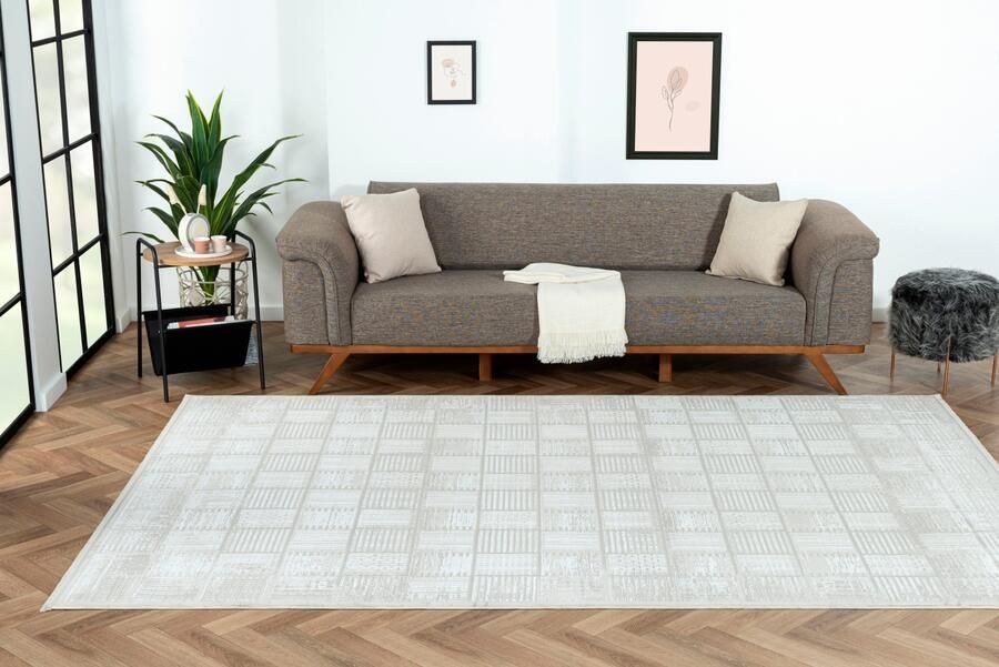 Myflair Möbel & Accessoires Vloerkleed Mijn Huis MAGAZIJNOPRUIMING! Kortpolig retro-stijl bijzonder zacht door microvezel met franjes