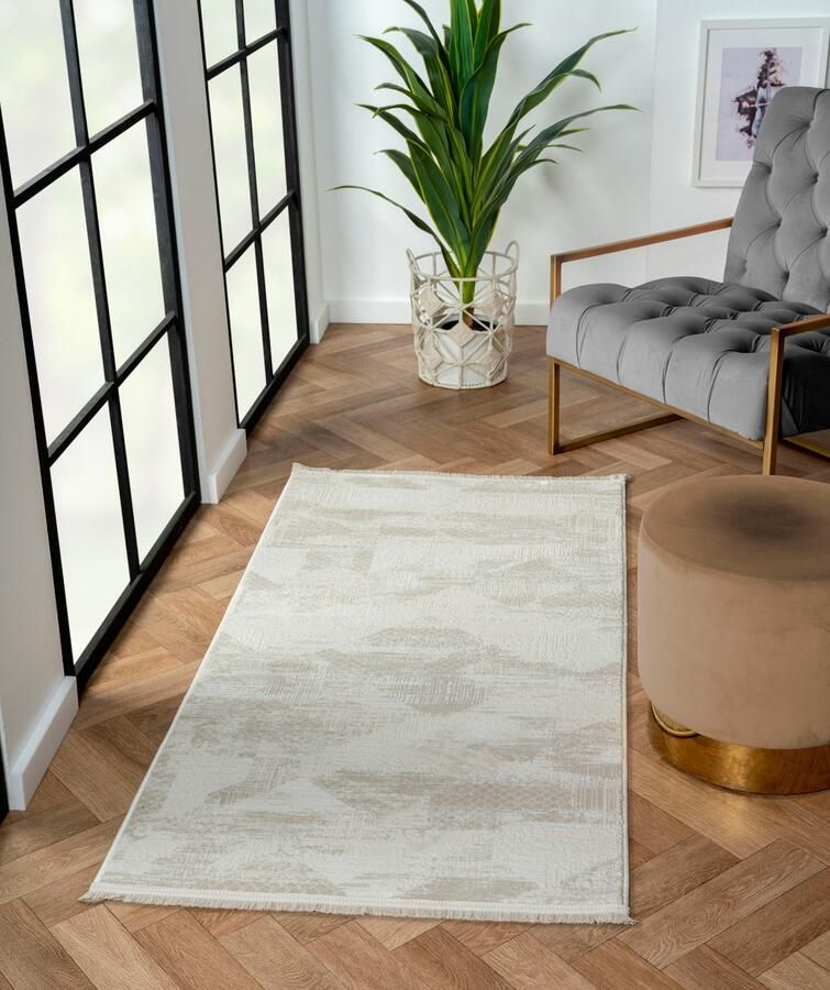 Myflair Möbel & Accessoires Vloerkleed Mijn Leven MAGAZIJNOPRUIMING! Kortpolig retro-stijl bijzonder zacht door microvezel met franjes - Foto 9