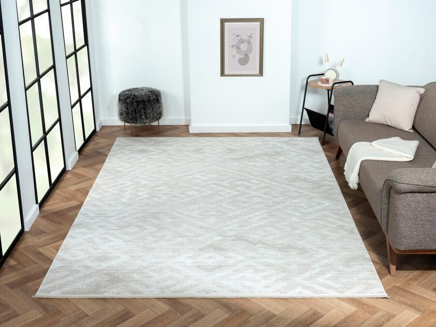 Myflair Möbel & Accessoires Vloerkleed Mijn Leven MAGAZIJNOPRUIMING! Kortpolig retro-stijl bijzonder zacht door microvezel met franjes