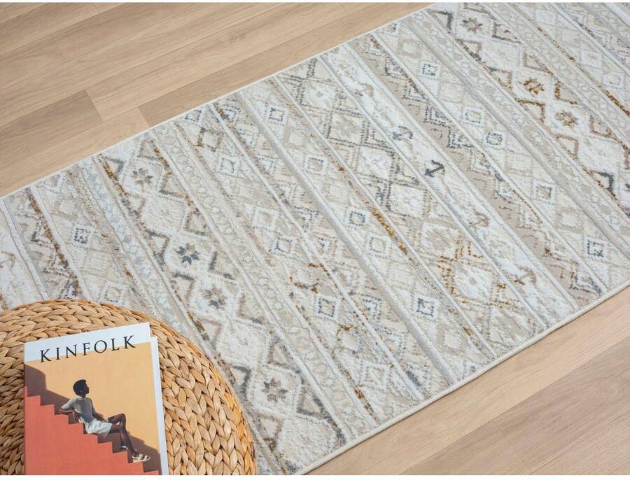 Myflair Möbel & Accessoires Vloerkleed Mijn Nomady MAGAZIJNOPRUIMING! Kortpolig Scandi-ontwerp bijzonder zacht door microvezel met franjes - Foto 3
