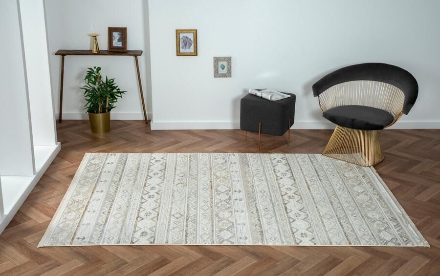 Myflair Möbel & Accessoires Vloerkleed Mijn Nomady MAGAZIJNOPRUIMING! Kortpolig Scandi-ontwerp bijzonder zacht door microvezel met franjes - Foto 10
