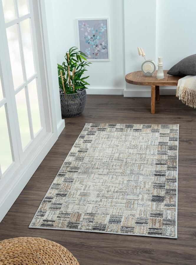 Myflair Möbel & Accessoires Vloerkleed Mijn Stemming MAGAZIJNOPRUIMING! Kortpolig Scandi-ontwerp met rand bijzonder zacht door microvezel - Foto 9