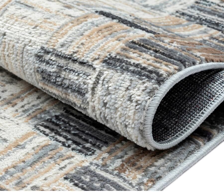 Myflair Möbel & Accessoires Vloerkleed Mijn Stemming MAGAZIJNOPRUIMING! Kortpolig Scandi-ontwerp met rand bijzonder zacht door microvezel