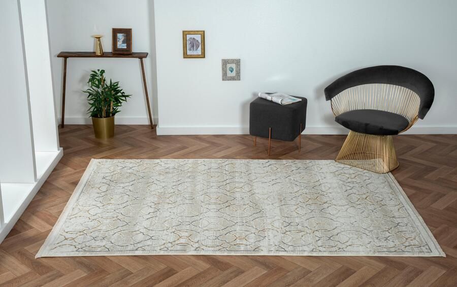 Myflair Möbel & Accessoires Vloerkleed Mijn Vloer MAGAZIJNOPRUIMING! Kortpolig retro-stijl met franjes bijzonder zacht door microvezel