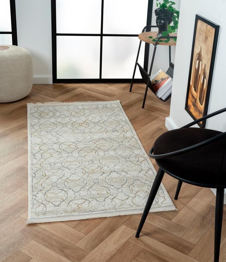Myflair Möbel & Accessoires Vloerkleed Mijn Vloer MAGAZIJNOPRUIMING! Kortpolig retro-stijl met franjes bijzonder zacht door microvezel