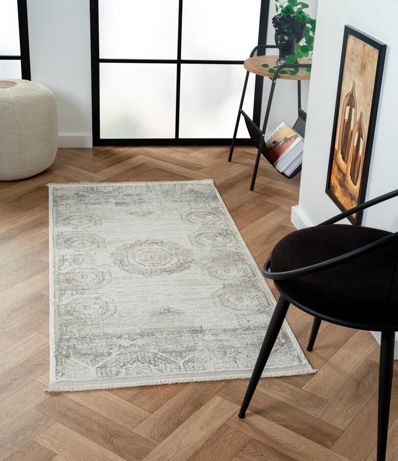 Myflair Möbel & Accessoires Vloerkleed My Kazak Kortpolig retro-stijl bijzonder zacht door microvezel met franjes