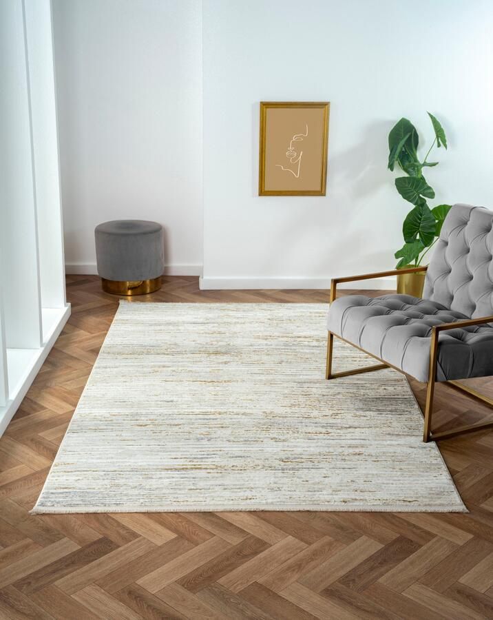 Myflair Möbel & Accessoires Vloerkleed My Passion Kortpolig retro-stijl bijzonder zacht door microvezel met franjes