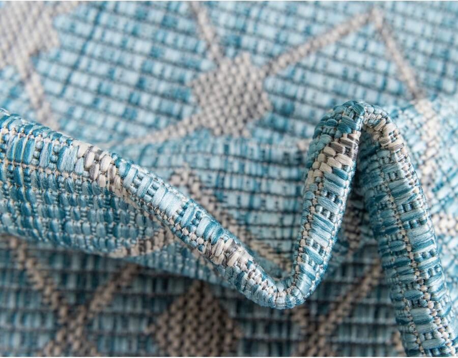 Myflair Möbel & Accessoires Vloerkleed Outdoor Kruisen MAGAZIJNOPRUIMING! Platweefsel ruitmotief geschikt voor binnen en buiten - Foto 5