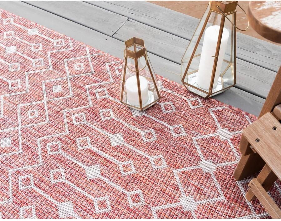 Myflair Möbel & Accessoires Vloerkleed Outdoor Kruisen MAGAZIJNOPRUIMING! Platweefsel ruitmotief geschikt voor binnen en buiten - Foto 4