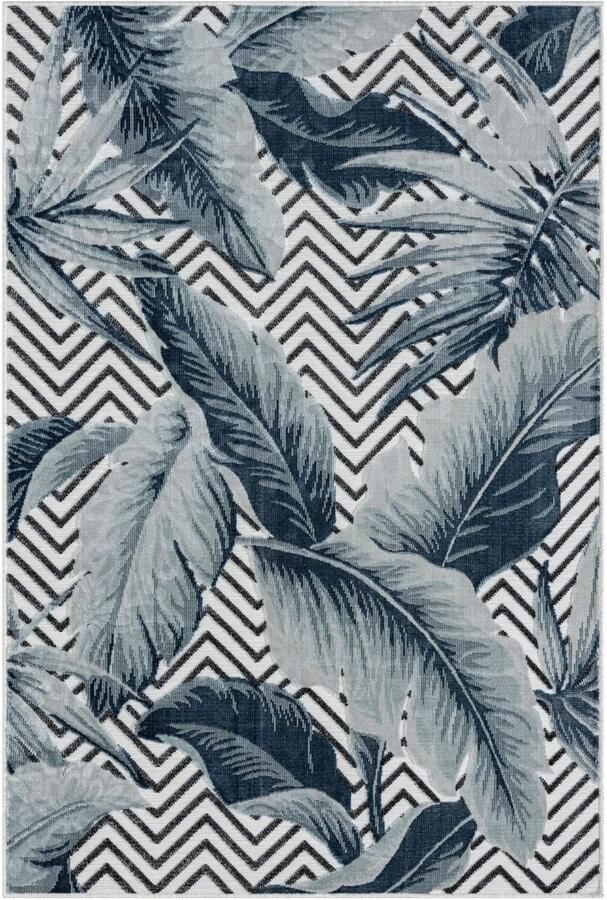 Myflair Möbel & Accessoires Vloerkleed Tiki MAGAZIJNOPRUIMING! Bladerenmotief hoog-laag effect geschikt voor buiten balkon terras - Foto 8