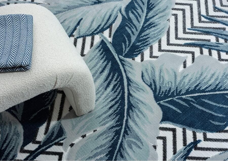 Myflair Möbel & Accessoires Vloerkleed Tiki MAGAZIJNOPRUIMING! Bladerenmotief hoog-laag effect geschikt voor buiten balkon terras - Foto 4