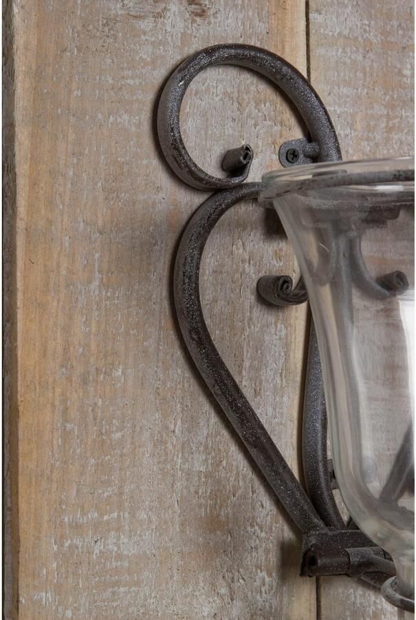 Myflair Möbel & Accessoires Wandkaarsenhouder Wallha Landhuis shabby chic houtmateriaal houtkleuren