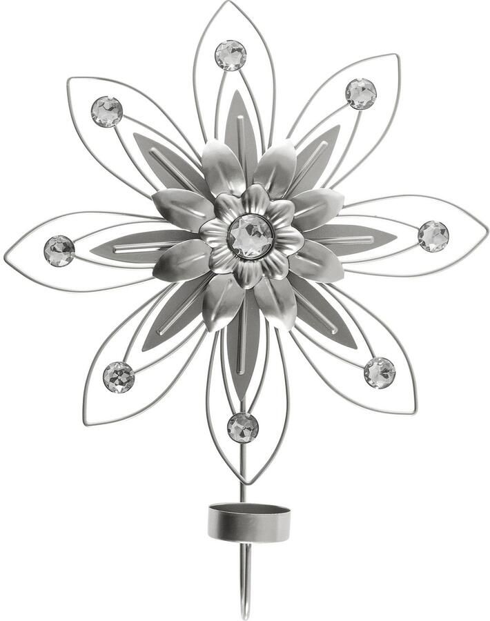 Myflair Möbel & Accessoires Wandkandelaar Billala zilverkleurig modern landhuis shabby chic zilverkleur (set 4-delig) - Foto 4