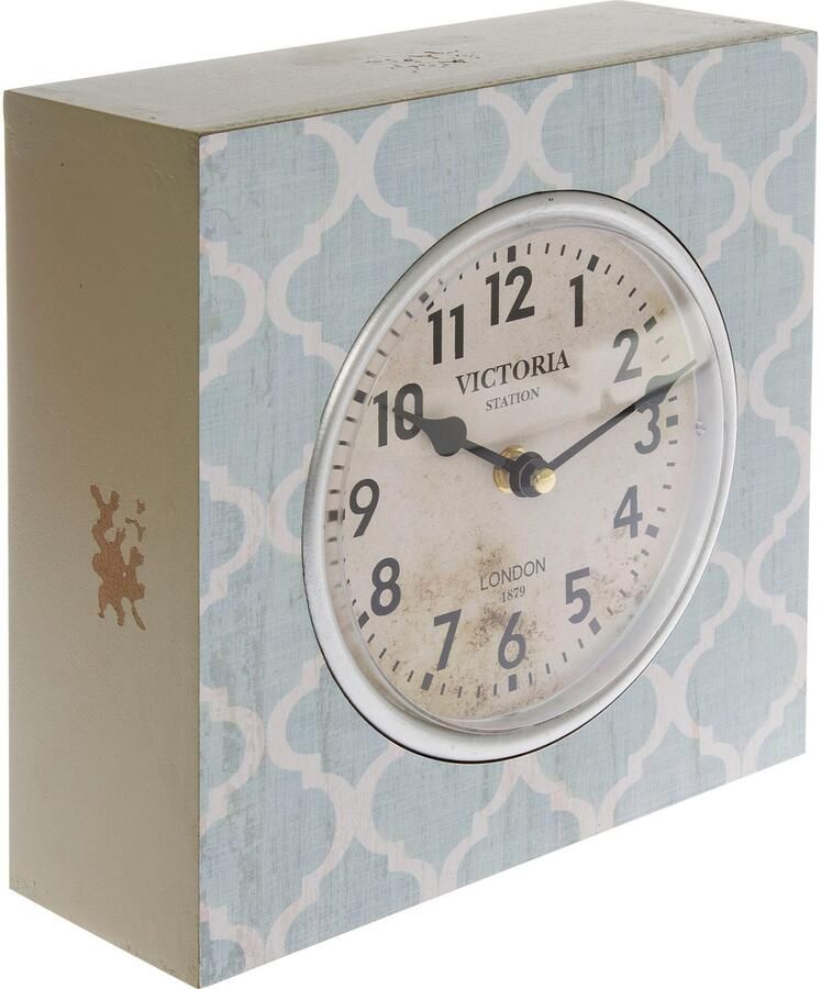 Myflair Möbel & Accessoires Wandklok Lichtblauw- lichtblauw staande klok hoekig shabby look ideaal in de woonkamer (1-delig) - Foto 2