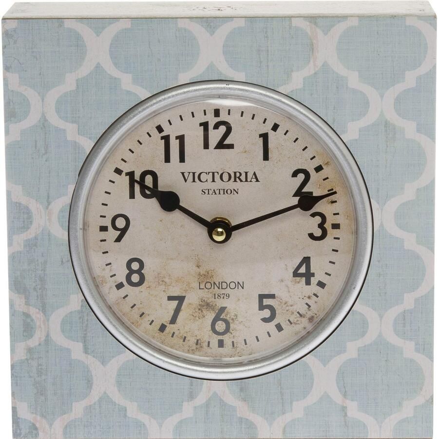 Myflair Möbel & Accessoires Wandklok Lichtblauw- lichtblauw staande klok hoekig shabby look ideaal in de woonkamer (1-delig)