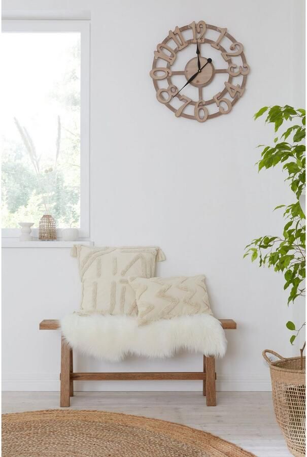 Myflair Möbel & Accessoires Wandklok Natur XXL rond ø 60 cm decoratief in keuken & woonkamer (1-delig) - Foto 3