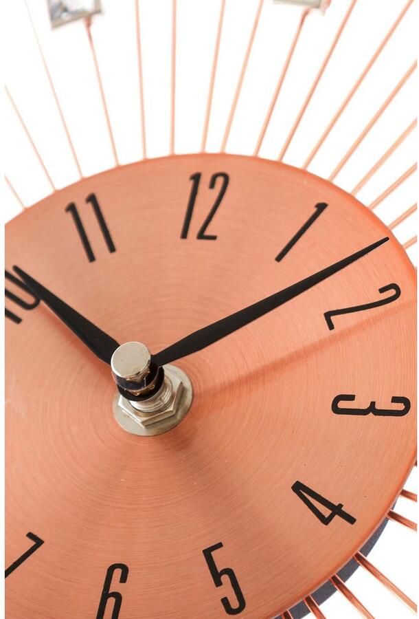 Myflair Möbel & Accessoires Wandklok Prisma XXL rond ø 50 cm met siersteentjes zon ideaal in de woonkamer (1-delig)