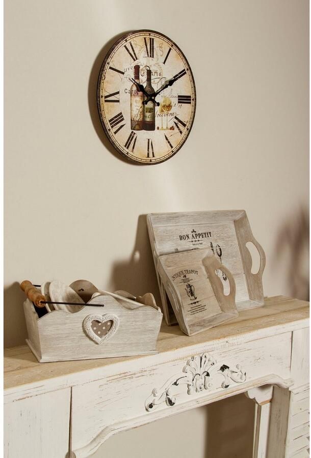 Myflair Möbel & Accessoires Wandklok "Walram" wit rond romeinse cijfers decoratief in keuken & woonkamer (1-delig)