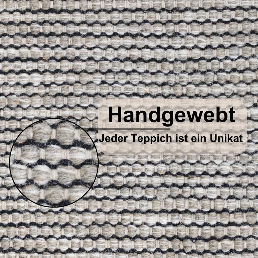 Myflair Möbel & Accessoires Wollen kleed Anisa Omkeerbaar tapijt gemêleerd 100% wol handgeweven woonkamer - Foto 2