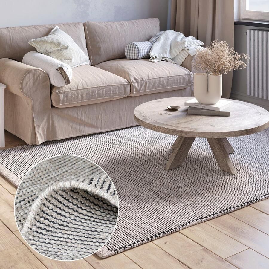 Myflair Möbel & Accessoires Wollen kleed Anisa Omkeerbaar tapijt gemêleerd 100% wol handgeweven woonkamer - Foto 4