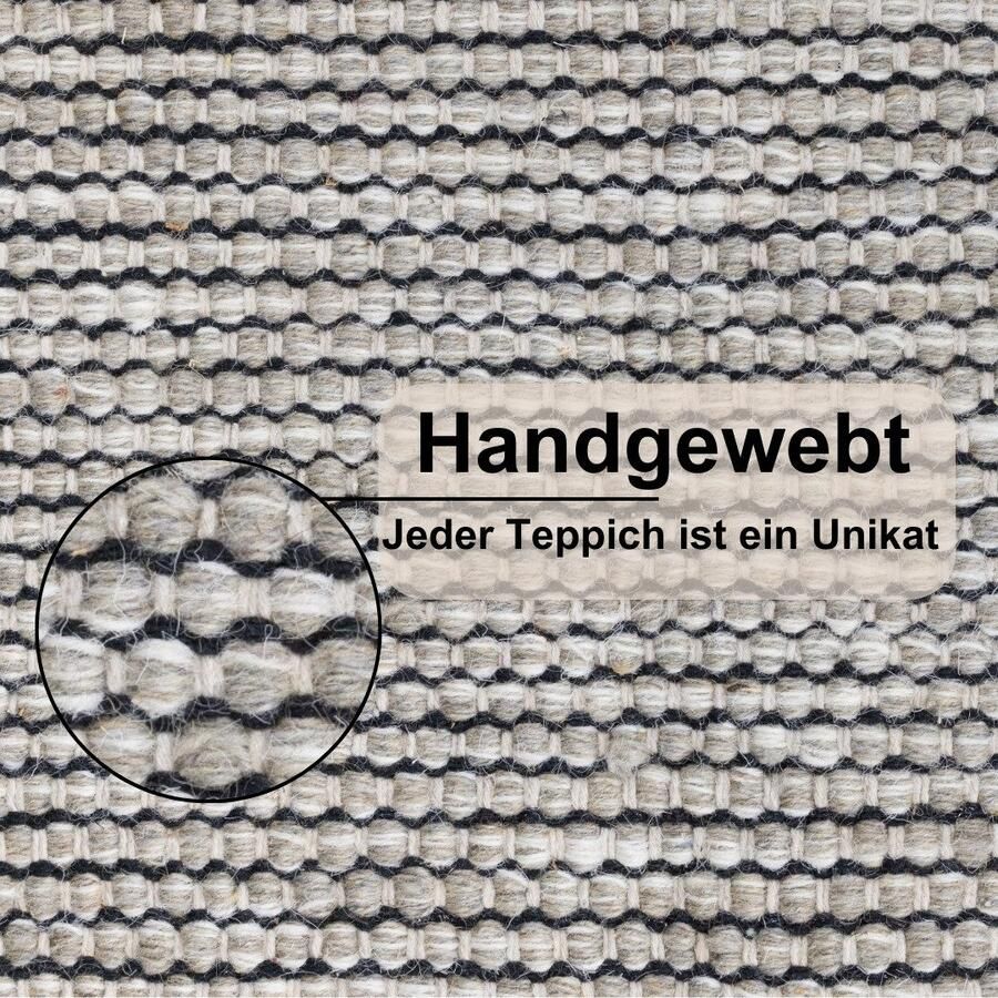 Myflair Möbel & Accessoires Set slaapkamerkleedjes Anisa Omkeerbaar tapijt gemêleerd 100% wol handgeweven woonkamer - Foto 2