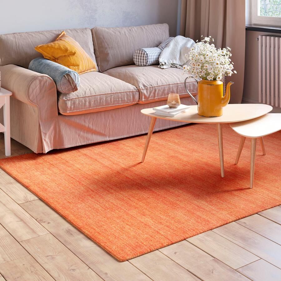 Myflair Möbel & Accessoires Wollen kleed Isra Kortpolig handgeweven tapijt gemêleerd 100% wol handgeweven