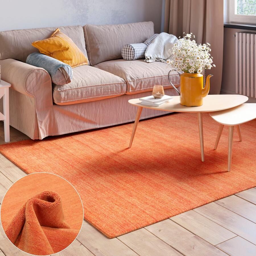 Myflair Möbel & Accessoires Wollen kleed Isra Kortpolig handgeweven tapijt gemêleerd 100% wol handgeweven - Foto 2