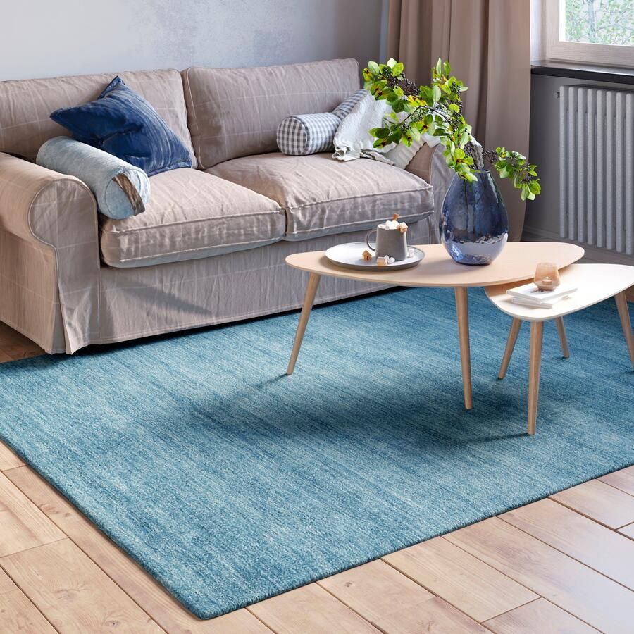 Myflair Möbel & Accessoires Wollen kleed Isra Kortpolig handgeweven tapijt gemêleerd 100% wol handgeweven