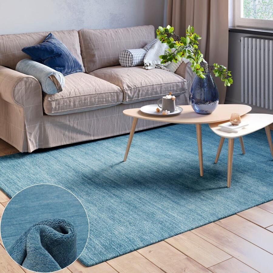 Myflair Möbel & Accessoires Wollen kleed Isra Kortpolig handgeweven tapijt gemêleerd 100% wol handgeweven - Foto 2