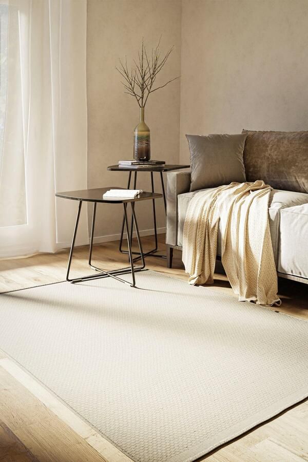 Myflair Möbel & Accessoires Wollen kleed WOOLY DREAM handgeweven omkeerbare tapijt effen kleuren 100% wol woonkamer