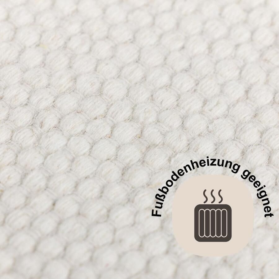 Myflair Möbel & Accessoires Wollen kleed WOOLY DREAM handgeweven omkeerbare tapijt effen kleuren 100% wol woonkamer