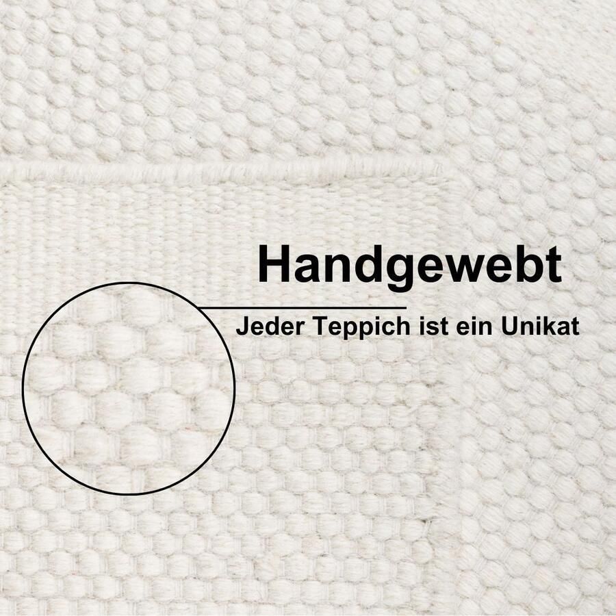 Myflair Möbel & Accessoires Wollen kleed WOOLY DREAM handgeweven omkeerbare tapijt effen kleuren 100% wol woonkamer - Foto 2