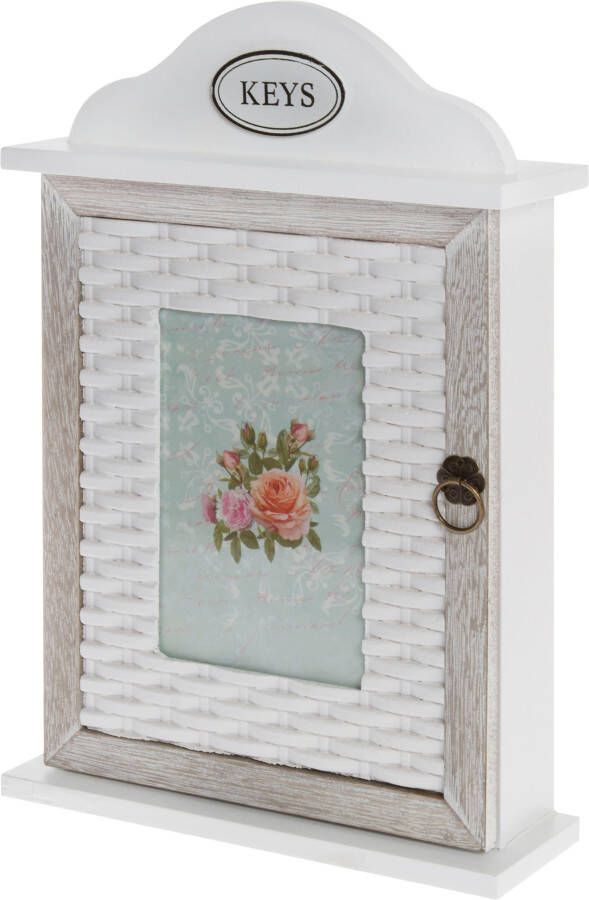 Myflair Möbel & Accessoires Sleutelkastje Saskia wit met 6 haken shabby look - Foto 4