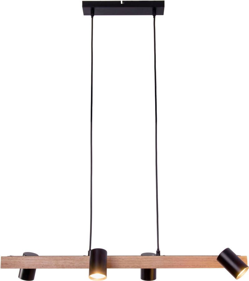 Näve Hanglamp Frida Materiaal metaal gummiboom kleur natuurlijk zwart excl. 4xGU10 max. 40W (1 stuk) - Foto 2