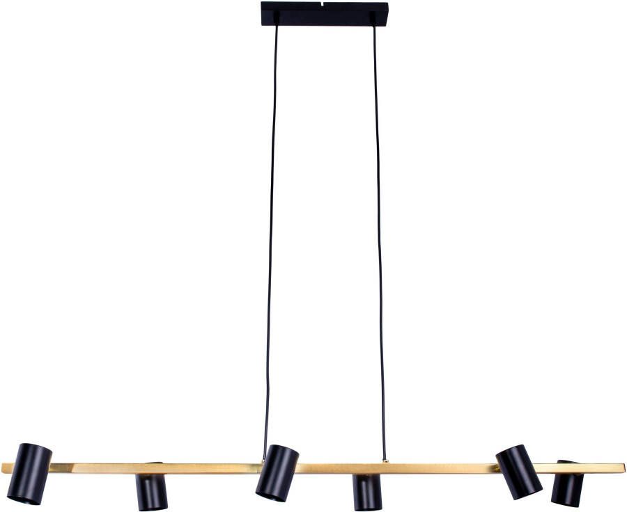 Näve Hanglamp Frida 6-vlamig gu10 spots zwart mat messing hoogte 120 cm lengte 115 cm (1 stuk) - Foto 4