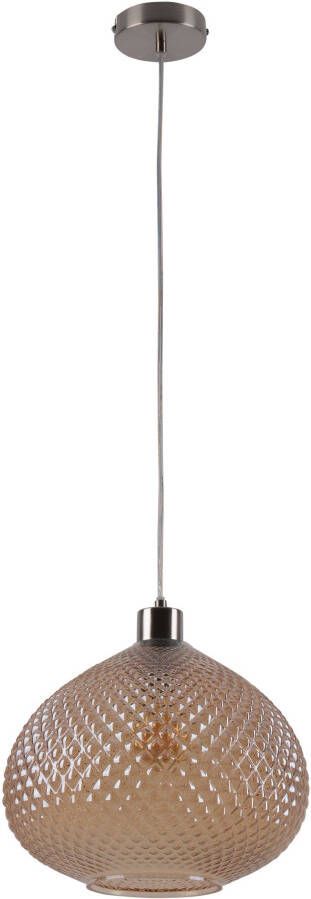 Näve Hanglamp Surrat E27 max. 40 W totale hoogte: 130 cm pendellengte: 90 cm kleur:bruin getint (1 stuk) - Foto 3