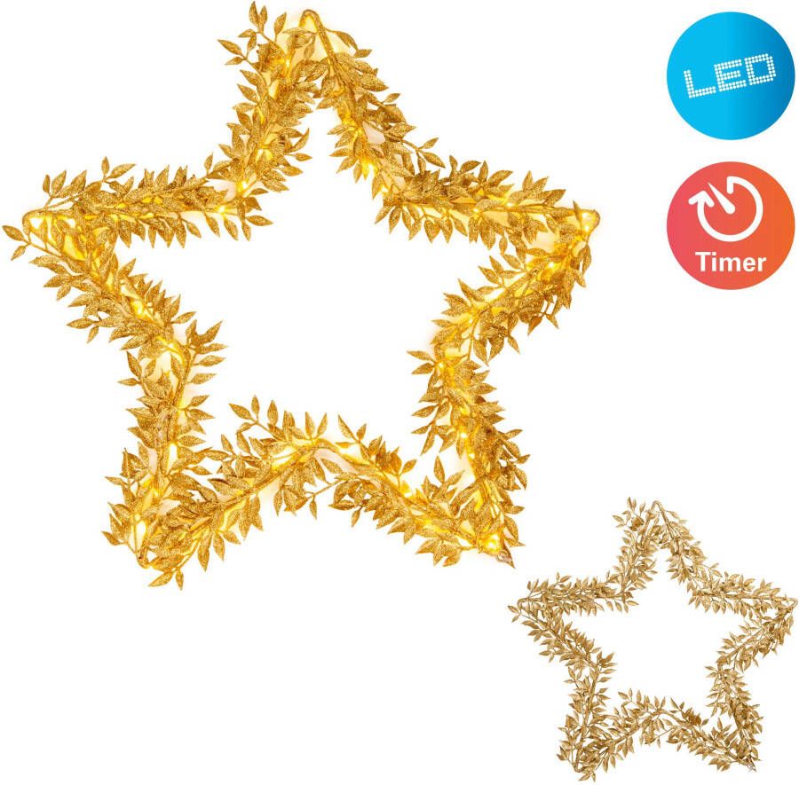 Näve Decoratief ledobject Led deco-ster goud warmwit incl. timer (6on 18off) ø 50 cm kerstversiering (1 stuk) - Foto 2