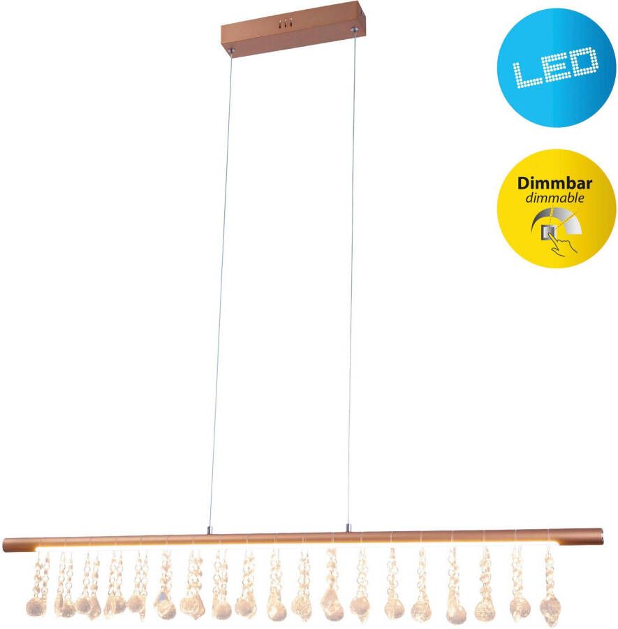 Näve Led-hanglamp Nobilis Hanglamp dimbaar warmwit L: 100 cm goudkleur (1 stuk) - Foto 7