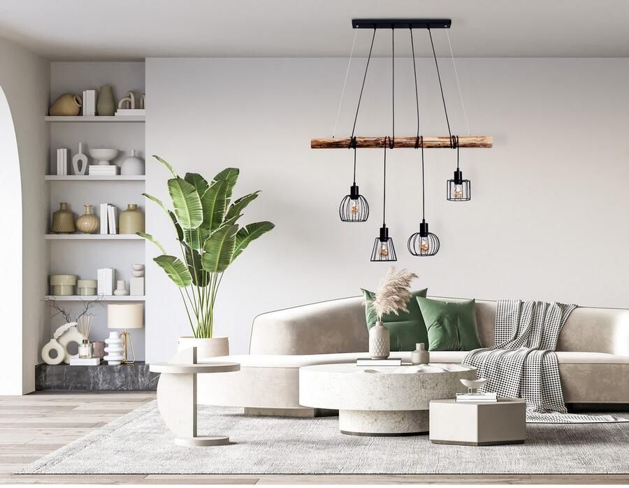 Näve Hanglamp 4-delige hanglamp "WOODLAND" (1 stuk) - Foto 9