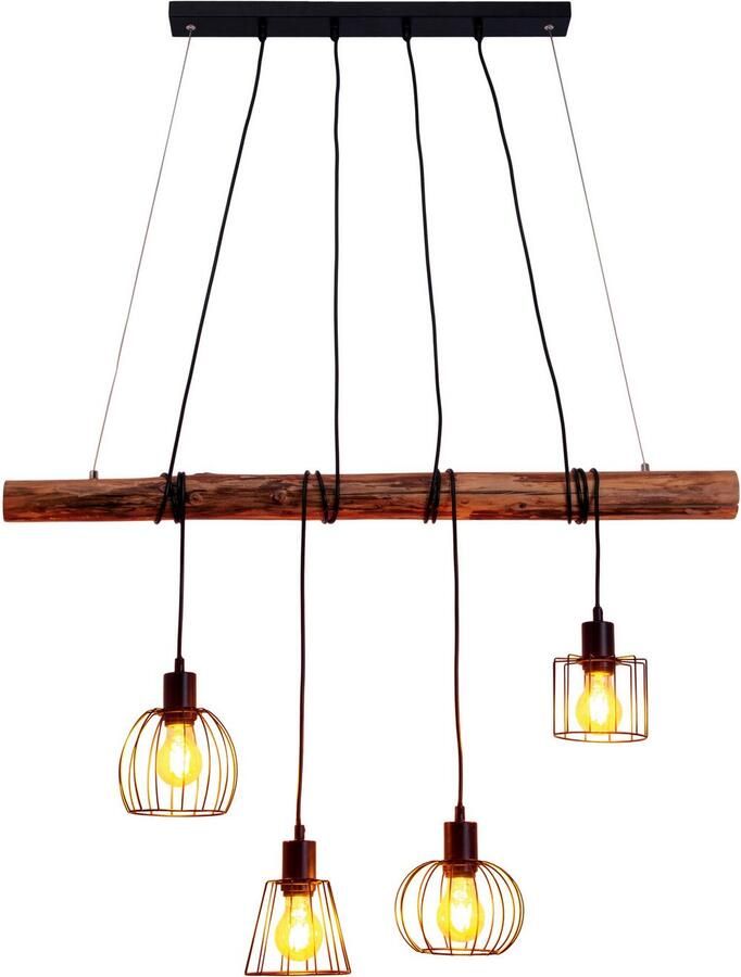 Näve Hanglamp 4-delige hanglamp "WOODLAND" (1 stuk) - Foto 3