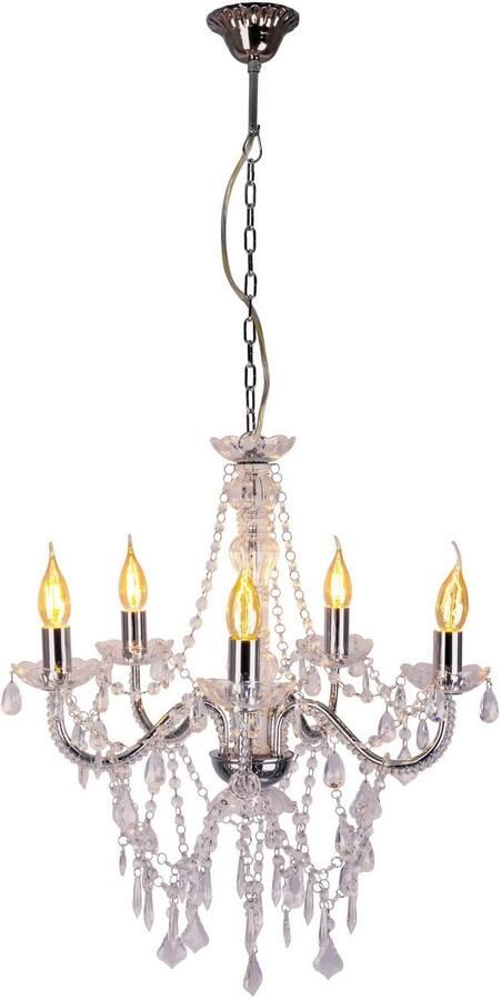 Näve Hanglamp 5-delige kroon "CECILIA" D: 52 cm chroom (1 stuk) - Foto 2