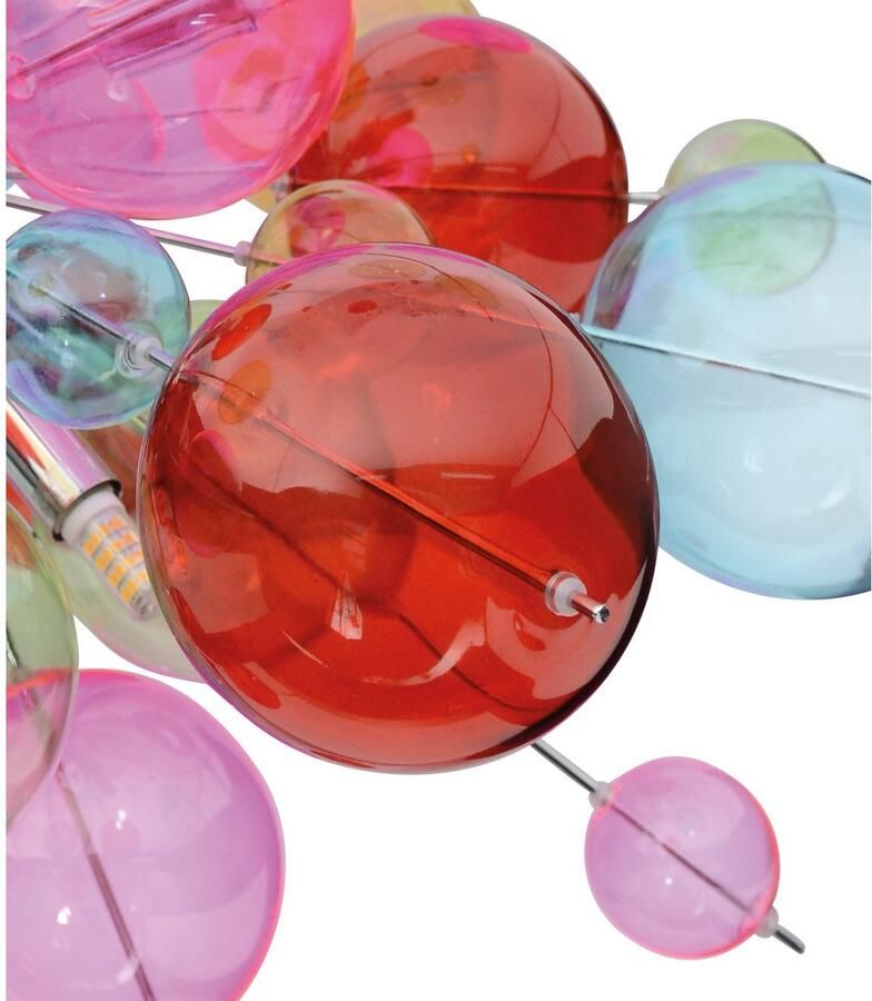 Näve Hanglamp Explosie Hanglamp metaal glas multicolour 10xG9 max.20 W - Foto 3