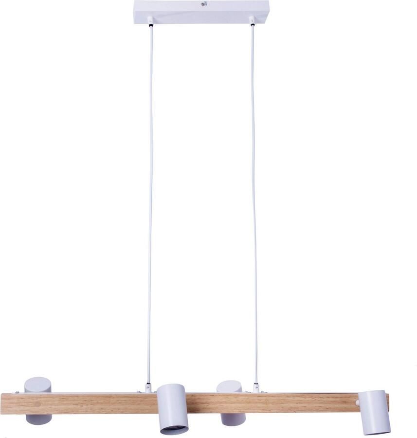 Näve Hanglamp Frida Materiaal metaal gummiboom kleur natuurlijk wit excl. 4xGU10 max. 40W (1 stuk) - Foto 2