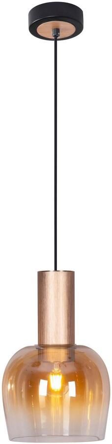 Näve Hanglamp Funda 1x e27 excl. max. 40 w met acryl hangdecoratie in kristalvorm hoogte 120cm (1 stuk)