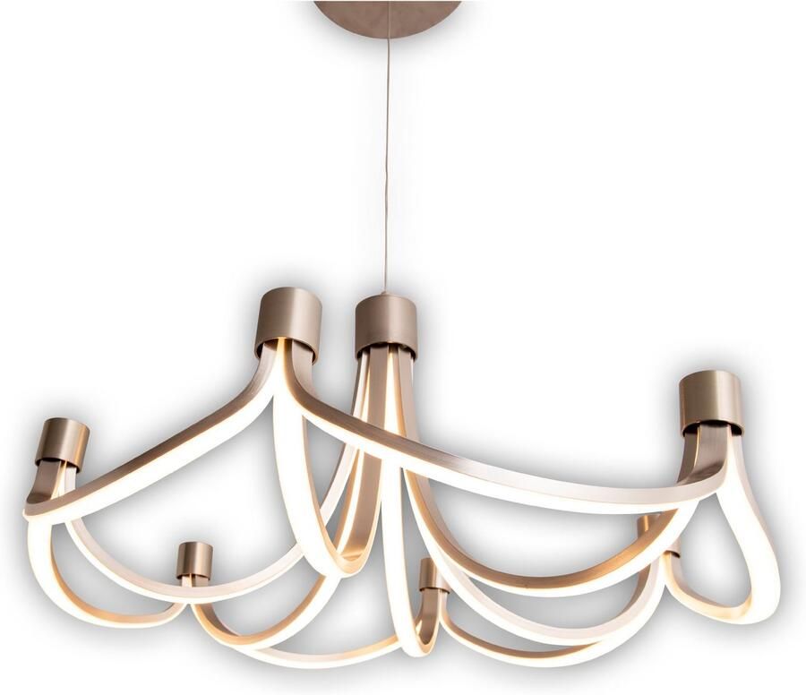 Näve Led-hanglamp Festos Kroonluchter trapsgewijs dimbaar gesatineerd metaal H: 150cm (1 stuk) - Foto 7