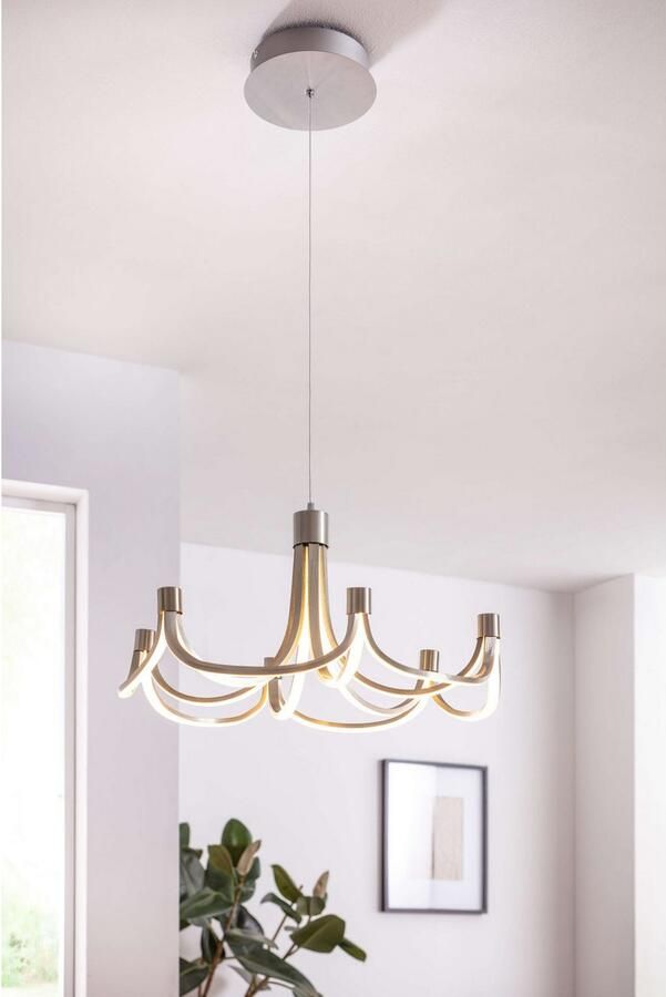 Näve Led-hanglamp Festos Kroonluchter trapsgewijs dimbaar gesatineerd metaal H: 150cm (1 stuk) - Foto 13