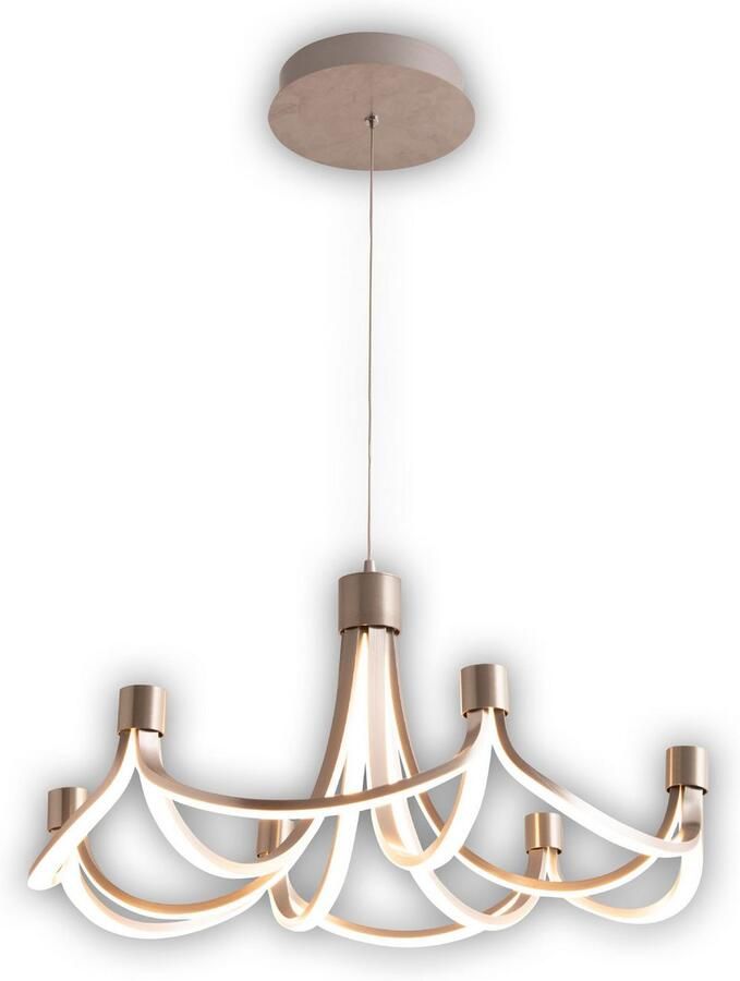 Näve Led-hanglamp Festos Kroonluchter trapsgewijs dimbaar gesatineerd metaal H: 150cm (1 stuk) - Foto 10