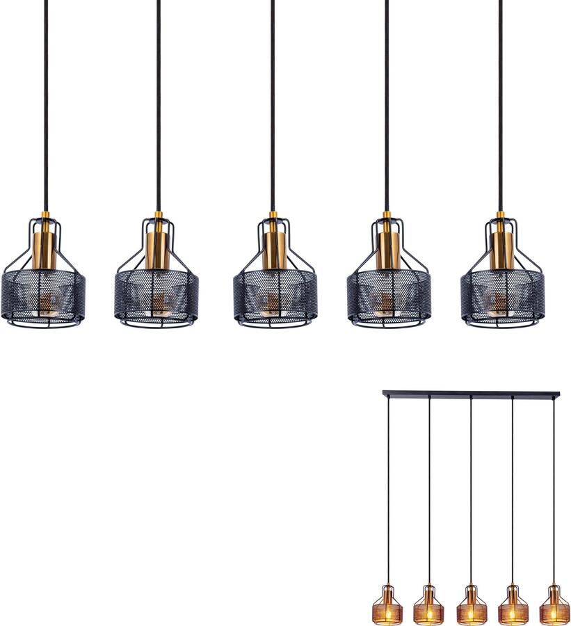 Näve Led-hanglamp Foro zwart golden (1 stuk) - Foto 5