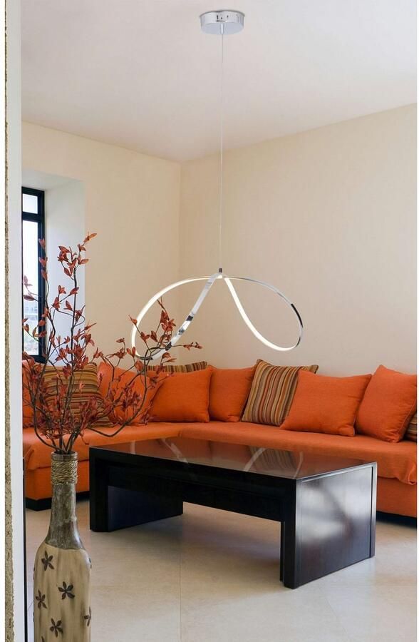 Näve Led-hanglamp Loop Line modern ontwerp aangenaam licht (1 stuk) - Foto 3
