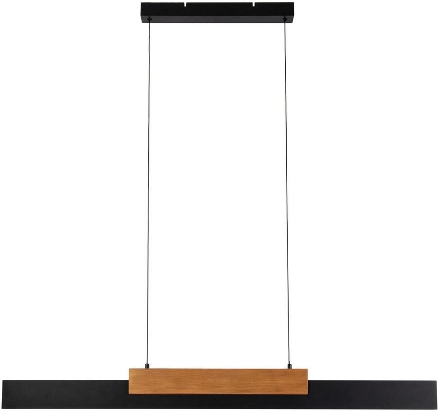 Näve Led-hanglamp WIEBKE met hout dimbaar via wandschakelaar geheugenfunctie hoogte verstelbaar (1 stuk) - Foto 2